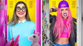 ХОРОШИЙ УЧЕНИК VS ПЛОХОЙ УЧЕНИК! Типы учеников в школе! Как стать ПОПУЛЯРНЫМ от 123 GO! CHALLENGE