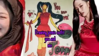 Drawing jennie outfit (You and me)#drawing #kpop #jennie