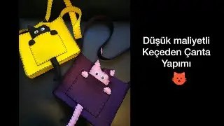 15 TL ‘ ye ÇANTA YAPTIM 😻 How to make a felt bag