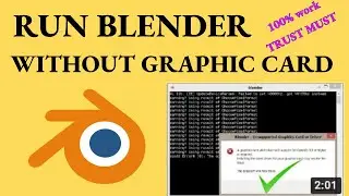 How to Run Blender Without Graphic Card | Opengl 3.3 Error Solved | Blender 3D Modeling Software