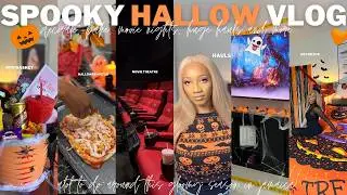 SPOOKY VLOG🎃👻 Boo Basket, Movie theatre in Jamaica, pizza tutorial,Halloween decor + makeover & more
