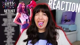 Reaction To Olivia Rodrigo's GUTS TOUR Setlist