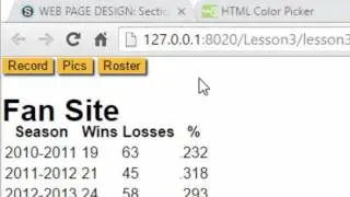 Web Design - Using Div Tags and Tables Part 2