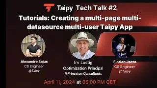 Taipy Tech Talk #2 - Create a multipage, multi-data source, multi-user dashboard
