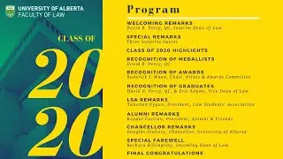 University of Alberta - Faculty of Law Virtual Convocation 2020