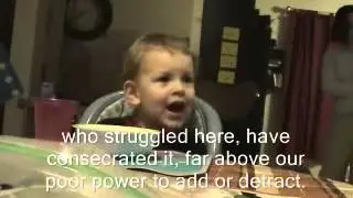 2 year old recites Gettysburg Address