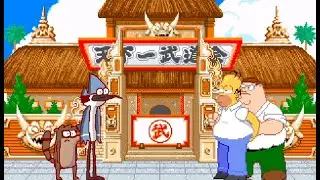 MUGEN Request [474]: Mordecai & Rigby vs. Homer Simpson & Peter Griffin