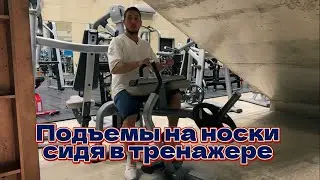 Ноги. Подъёмы на носки сидя в тренажёре