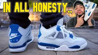 These Shocked ME! Jordan 4 Military Blue REVIEW + ON FEET