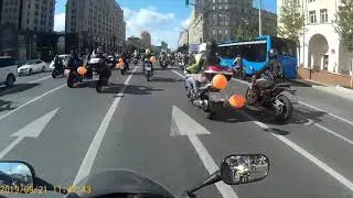 Закрытие мотосезона г. Москва 21.09.2019 г. Проезд колонны полная версия.