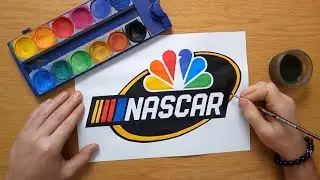 How to draw a NASCAR on NBC logo