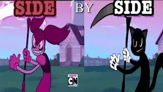 Spinel and Cartoon Cat - Other Friends (Side by Side)