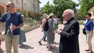 Apostolic Visitor Msgr. Bishop Aldo personally welcomes us!