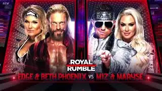 WWE Royal Rumble 2022 Official Edge & Beth Phoenix vs Miz & Maryse Match Card