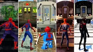 Getting Hit By The Train in Spider-Man Games