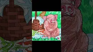Cute pink Pig #pig #pink #color #fyp #art #oldmcdonald #kids