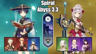 C0 Wanderer Double Pyro And C6 Noelle Double Electro Floor 12 SPIRAL ABYSS 3.3 - Genshin impact