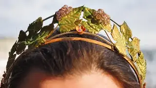 Flower Tiara with polymer clay and Jewelry wire. DIY jewelry set earrings and tiara