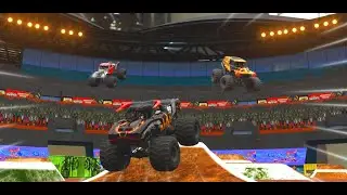 Monster Truck Jam MMX Games Stunt Racing Race off Trailer