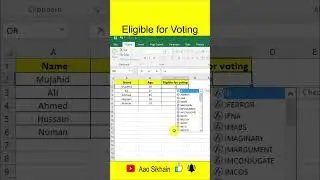 Eligible for voting in excel