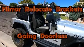 Mirror Relocation Brackets Jeep Wrangler TJ