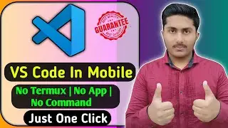 VS Code Editor In Mobile Without Termux Without App No efforts | VS Code in Mobile