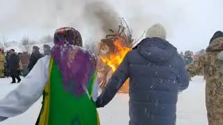 Сожжение чучела на «Сибирской Масленице»