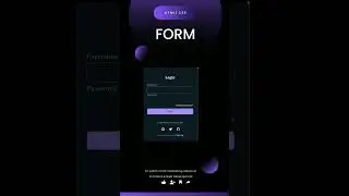 Design a Form in HTML , CSS | best project |  