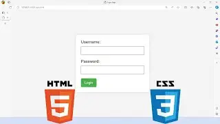 HTML and CSS code for a simple login page. This includes form with fields for username and password