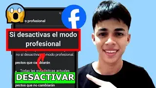 Como DESACTIVAR MODO PROFESIONAL en FACEBOOK Si NO ME APARECE ✅