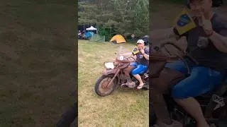 Riding with a Bath - Dnepr #shortvideo #motorcycle #funny #shorts