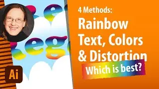 4 Methods of Getting Rainbow Text With Rainbow Colors, Bent Like a Rainbow in Illustrator