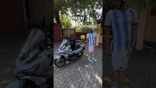 Football players 🏍️⚽️ #messi #mbappe #neymar #fastfootcrew #trickshot