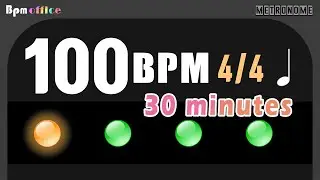 100BPM Metronome │ 4/4 │ 4th │ Wood │ 30min