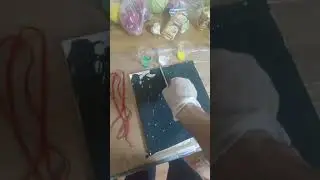 Рисование шнурком.