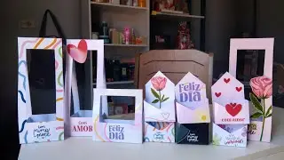 Novas estampas: Caixa para hidratante 400ml,  1 sabonete, 1 sabonete + 1 creme de mãos.  PDF