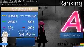 osu!mania | Helblinde - DEAD END [4K 'Survival Game' Arc] | 94,43 ACC