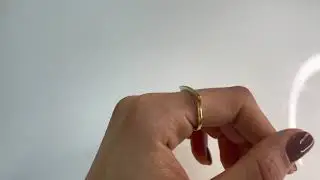 טבעת יהלומים שחורים שורה מעוצבת ZARA