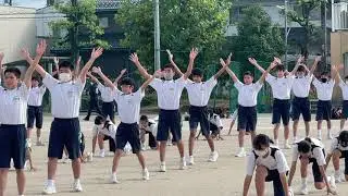 Kids sports day performance in Japanese junior high school