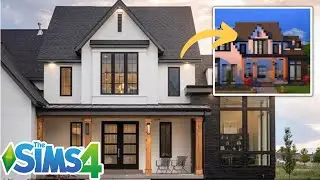 recreating a real life modern farmhouse in the sims 4 🏠