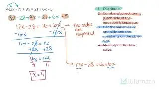 How to Solve Multi-Step Equations (2 Examples) | Linear Equations | Lulumath