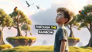 Magical Journey of a White Fox Across Rainbow Islands 🌈✨