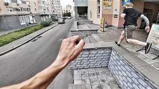 I TURNED THE BALANCES ON THE FINGER MADE THE FLIP AND IT DOES NOT BREAK THE NECK. PARKOUR.
