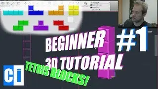 Autocad 3D Tutorial for Beginners: Tetris Blocks Pt. 1