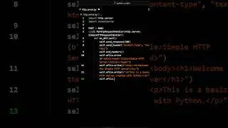 Creating a Simple HTTP Server with Python. #coding #python #programming #cipher2037