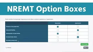 NREMT New Questions: Option Boxes