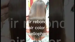 hair color hair rebond hair cellophane #hairstylist #hairdresser #short