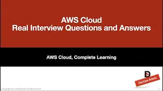 AWS Real Interview Questions and Answers-01