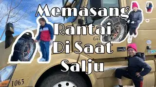 Yang Sangat di Takuti Supir Truk || Memasang Rantai Saat Salju Lagi Turun