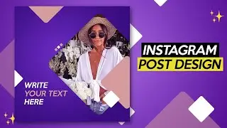 How to make an instagram post design in Photoshop Tutorial